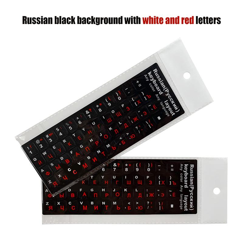 1ks černé samolepky na klávesnici ruská abeceda pro počítač PC ochrana proti prachu Laptop Diy příslušenství