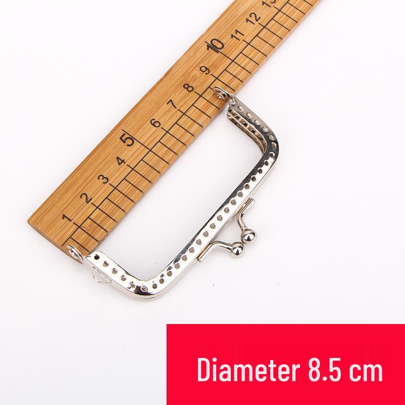 Silberne quadratische Schließe für handgefertigte Taschen - Mehrere Größen (6,5 – 20 cm)