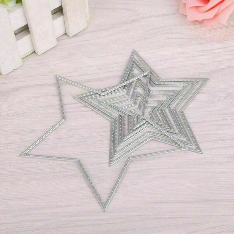 Sterren vorm stansmessen metalen stencil DIY scrapbooking album papieren kaart embossing ambachtelijke gestanst frame sjabloon