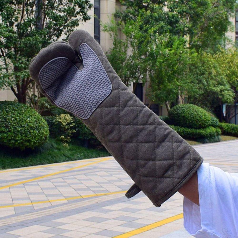 1 Pairs Silicone Oven Mitts Insulation Gloves  Kitchen Cooking Supplies Tools