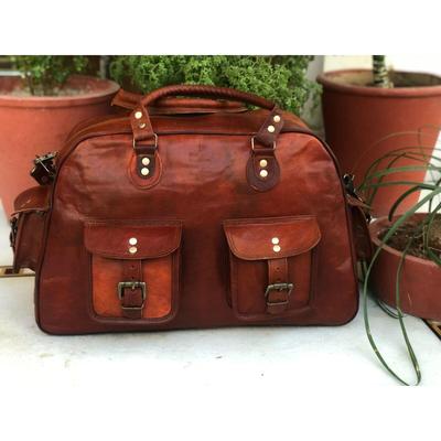 Borsa Duffel da Donna Cabina Aerea da Viaggio Pelle Borsone Vintage Weekend Notte