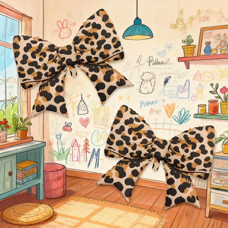1/2pcs Matte Leopard Print Bow Balloons,for Bow decorations,birthdays,Valentine's Day,wild-themed Parties,and Girls' Nights