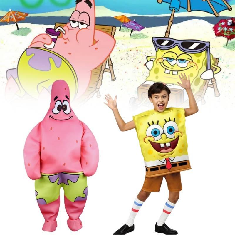 Spongebob Patrick Squarepants Star Cosplay Adult Kids Costume Party Halloween