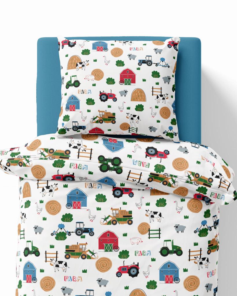 Children's Bedding Set 140x200 Tractors Farm Xoxo Dreams