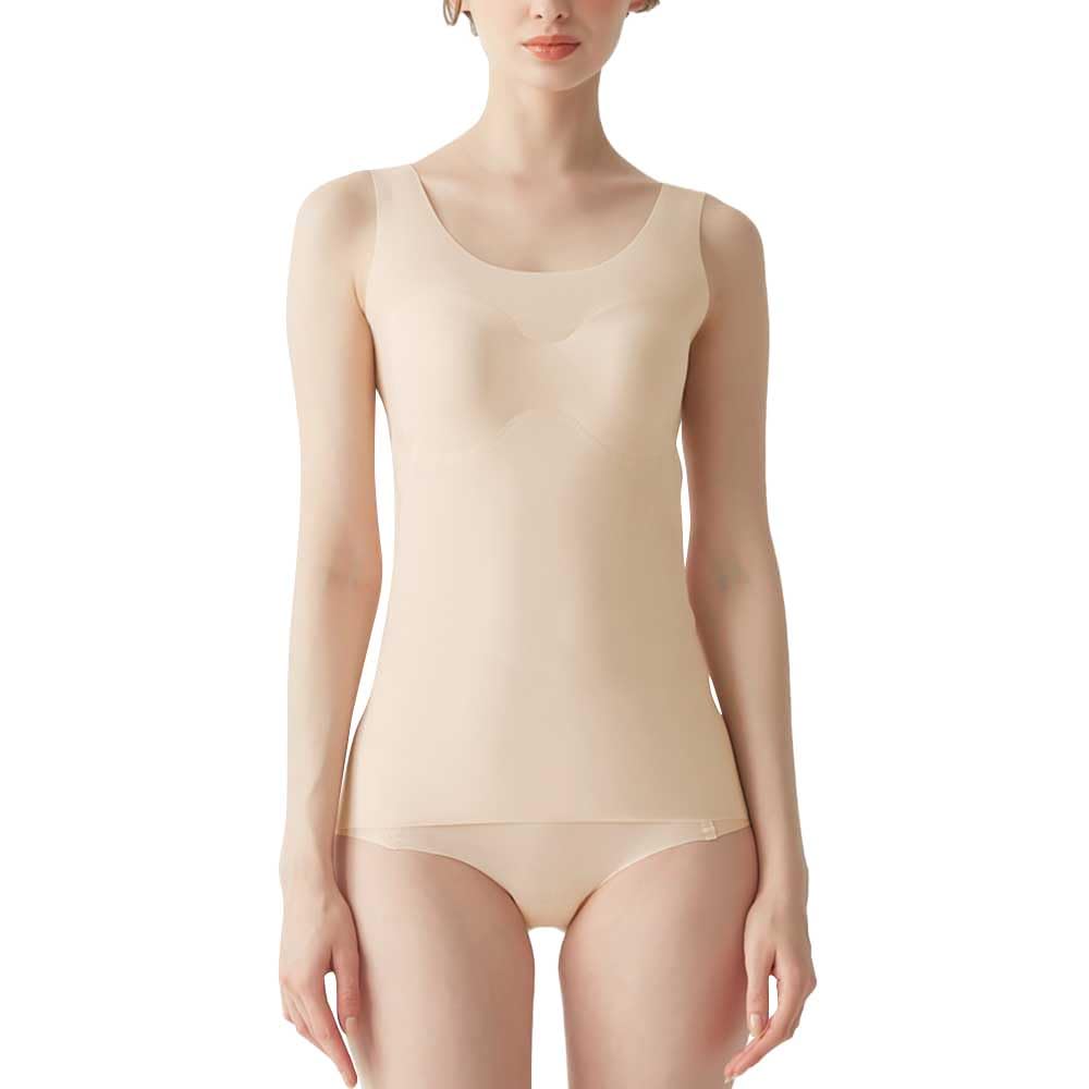 

Gunze Bra Top Tank Top with Cup Innerwear Tuche TB2558P Pale Beige [Seamless] Women s