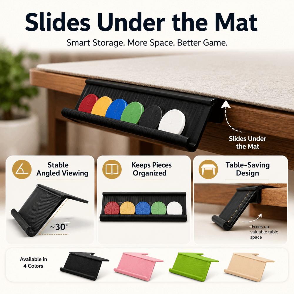 Foldable Mahjong Card Holder Clip-on Design Score Display Rack Portable Table Edge Rack  Desk Play