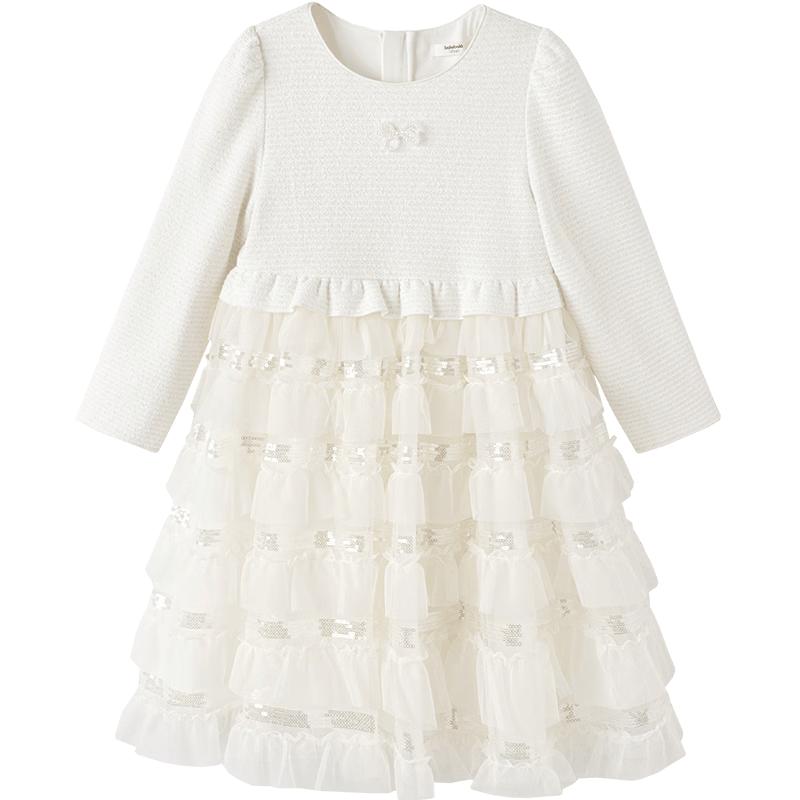 Balabala Girls  Sweet Mesh Splicing Cake Dress 110