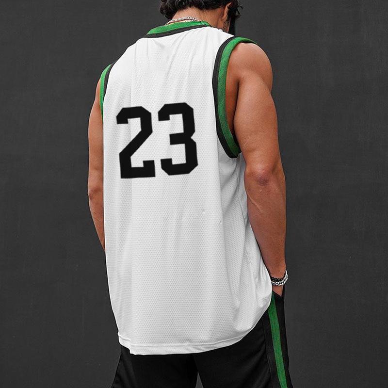 Men Gym Fitness Tank Top Men Bodybuilding Sleeveless Shirt Male Mesh Breathable Sports Undershirt Workout Running 23 Vest