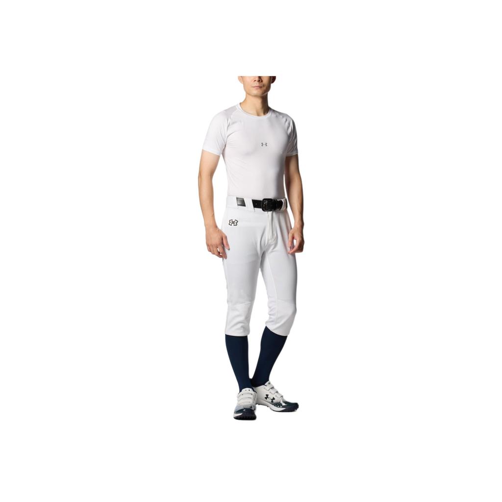 Under Armour Solid Color Crew Neck Short Sleeve T-Shirt Men tops White 1358643-100