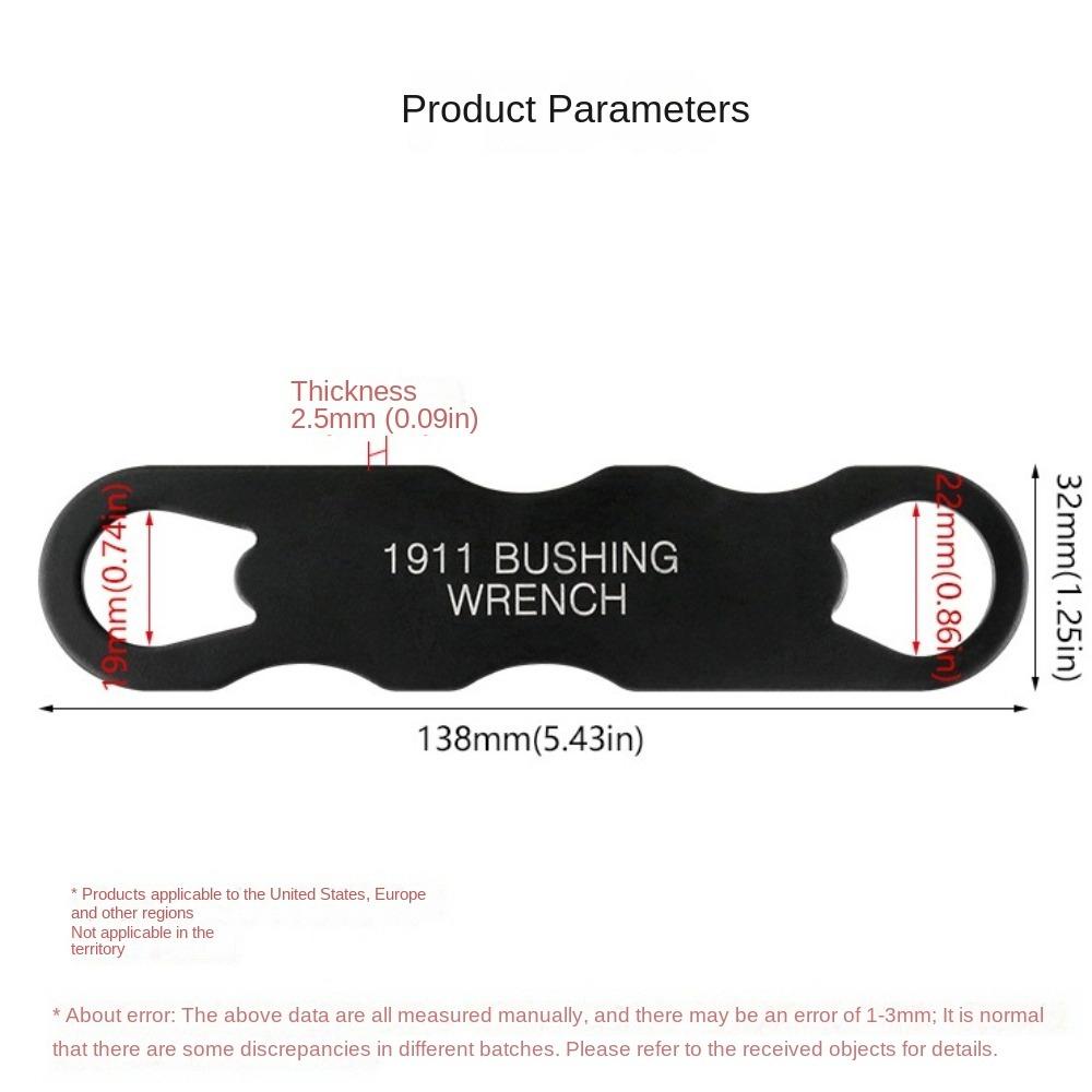 Stainless Steel Socket Wrench Irregularly Bushing Wrench for 1911 Barrel Bushing Wrench Cleaning