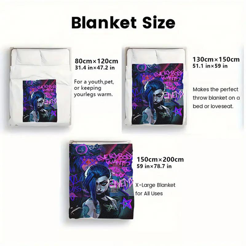 Jax's Silence 2D Flat Pattern Flannel Blanket High quality All Seasons Warmth and Comfort Perfect for Christmas Gifts.PMT0914061