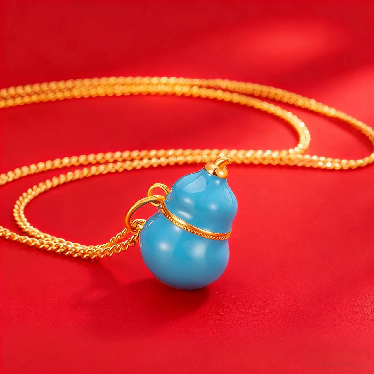 Новая семицветная подвеска-тыква, ожерелье 2025 года - Женская цепочка на ключицу, легкая роскошь.