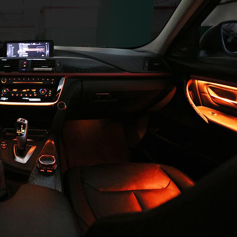 Dashboard Middenconsole Sfeerverlichting Interieur 2 Kleuren Radio AC Paneel LED Trim Voor BMW 3 4 serie F30 F31 F32 F33 F34 F36