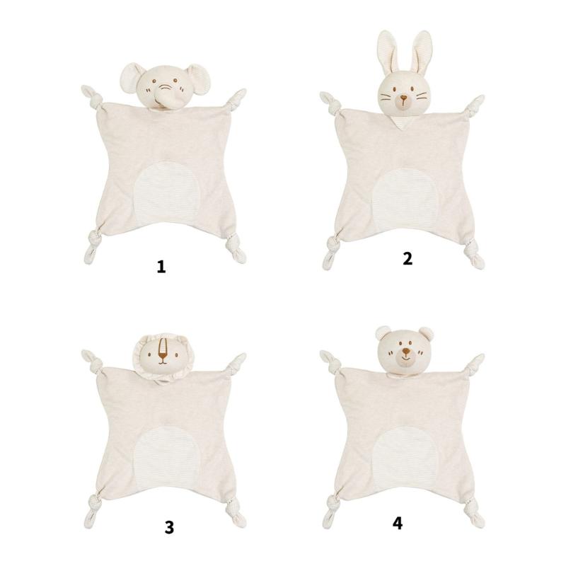 Uroczy Kreskówkowy Kocyk Pocieszenie dla Niemowląt Wzór Przytulnego Zwierzątka Ręcznik Pocieszający Zabawka z Bawełny PP do Pielęgnacji Wrażliwej Skóry