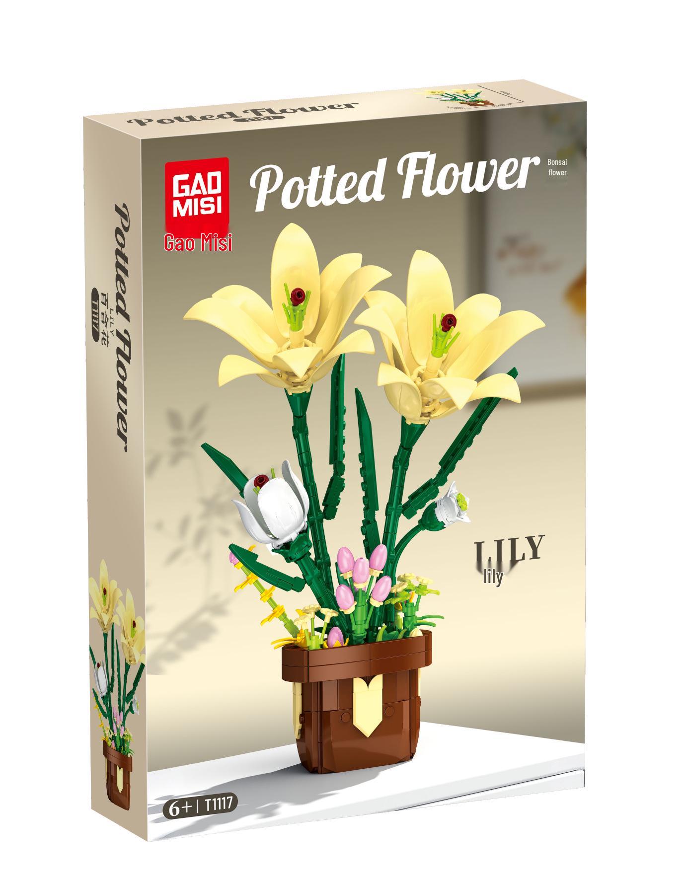 High Density Si T1117-20 Flower Series Compatible with LEGO Building Blocks - Girl s Birthday Gift