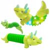 Sensory Caterpillar Anti-Stress Pop Tube LED Triceratops Dino Luminous