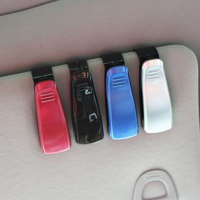 1pc Car Eyeglass Holder Sun Visor Glasses Fastener Clip Storage Multifunction Ticket Card Bill Stand Holder Car Accessories