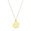 S925 Sterling Silver Smooth Round Pendant Necklace: European and American Fashionable Engravable Clavicle Chain for Women