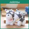 Adorable Porte-clés Schnauzer en Peluche Peluche Courte Douce Charme Chien Mignon pour Sac 12 cm