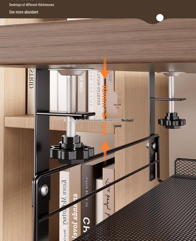 Podstolová organizérka na káble - Bezvŕtací organizér drôtov pre počítačové stoly