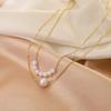 Elegante Collana Multi-strato di Perle Irregolari con Ciondolo a Cuore Choker per Ragazze Tendenza Gioielli Regali per Vacanze Matrimonio X0286