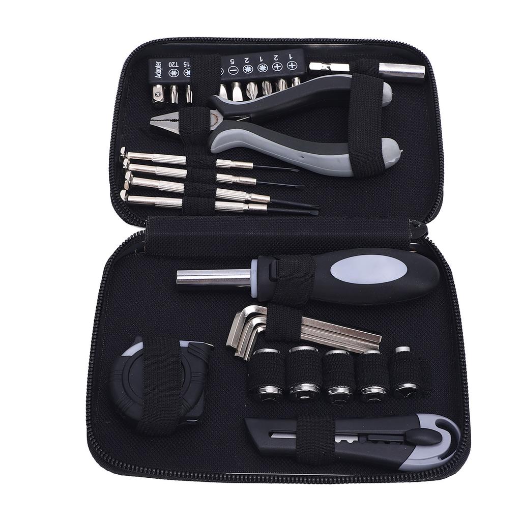 Mini Verktøysett Husholdningsreparasjonsverktøysett Spisstang Målebånd Sekskantnøkler Skrutrekker