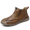 Retro Style Outdoor Men's High Top Shoes Leisure Walk Leather Ankle Boots Hot Sale Motorcycle Boots Non-Slip Botas Basic Boots