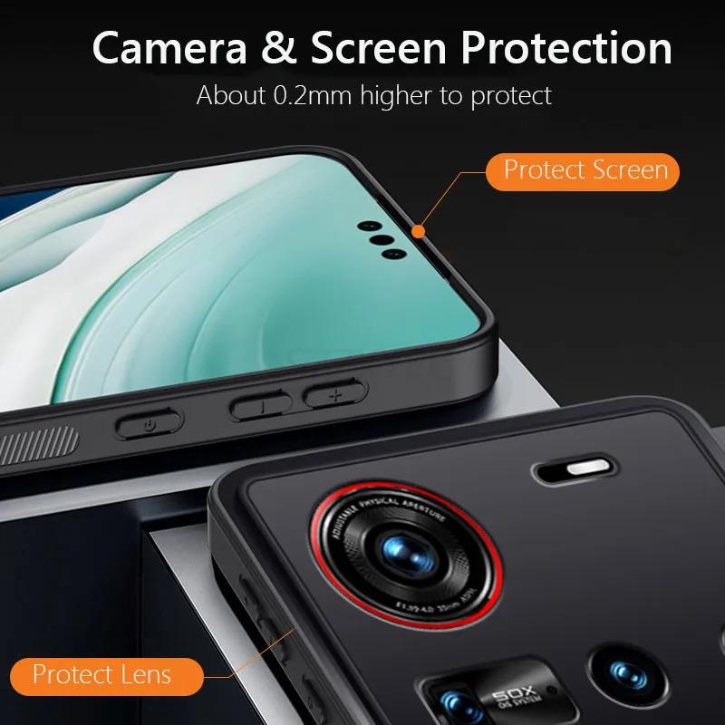 ShockProof AG Frosted Soft TPU+PC Matte Back Cover For ZTE Nubia Z70 Ultra Z70Ultra 5G Phone Case Coque