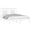 VidaXL Bed Frames White Solid Pine Wood 120x200 Cm 3104059