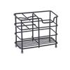 Stable Stainless Steel Toothbrush Holder Black/Silver Bathroom Countertop Storage Rack  Countertops