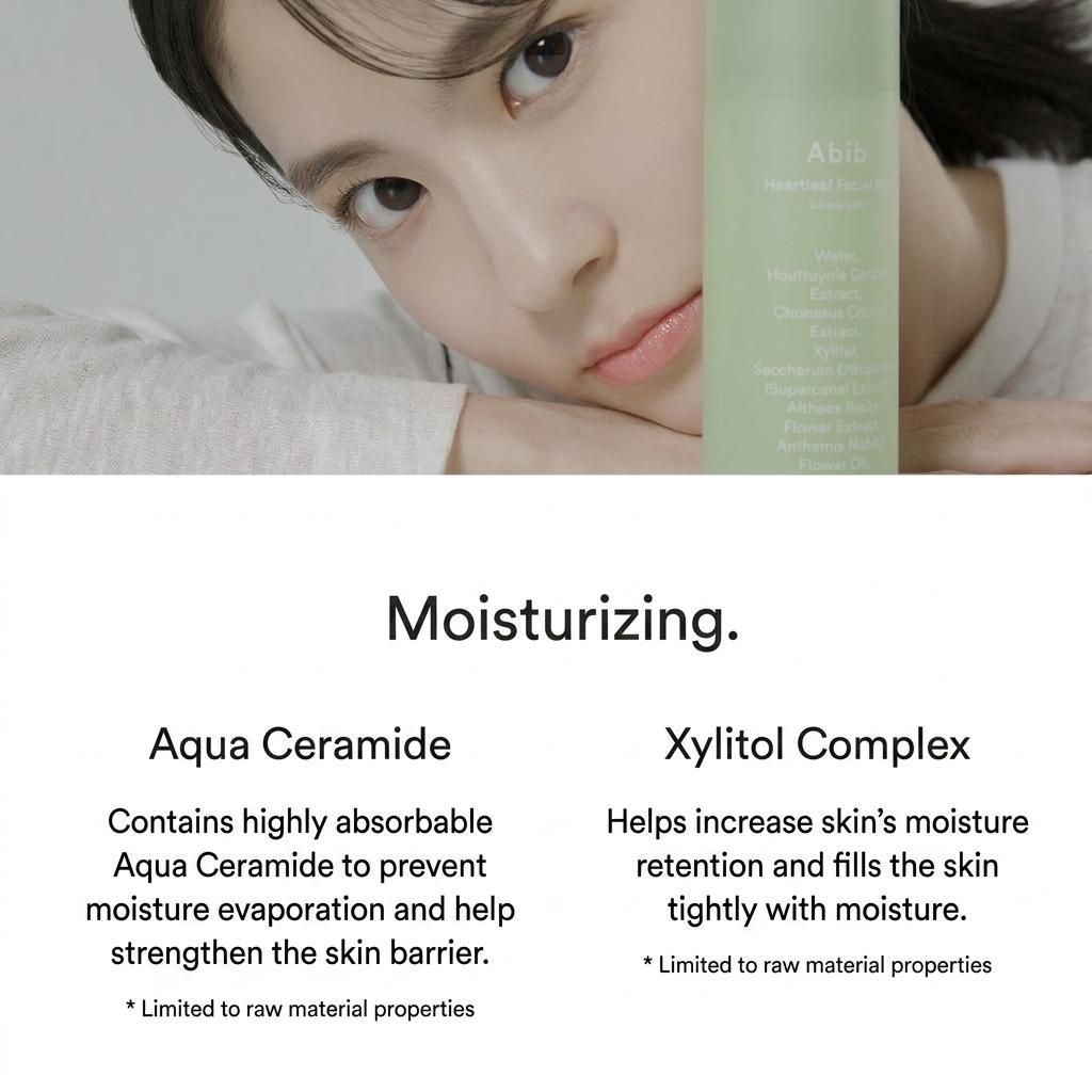 [150ml + 150ml Refill] Abib Heartleaf Facial Mist Calming Spray - [KOREAN SKINCARE] Soothing & Hydrating Facial Water