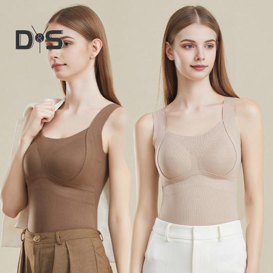 Unterhemd 3D-Cup-Form Warmes Bequemes Selbsterhitzendes Thermo-Oberteil Gepolsterte Nahtlose Unterhemd Für Herbst Und Winter