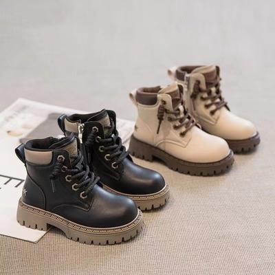 Kinder Martin Stiefel Frühling und Herbst Neue Jungen Kurze Stiefel Großhandel Mädchen Stiefel Großen Jungen Herbst Leder Stiefel kinder der Schuhe