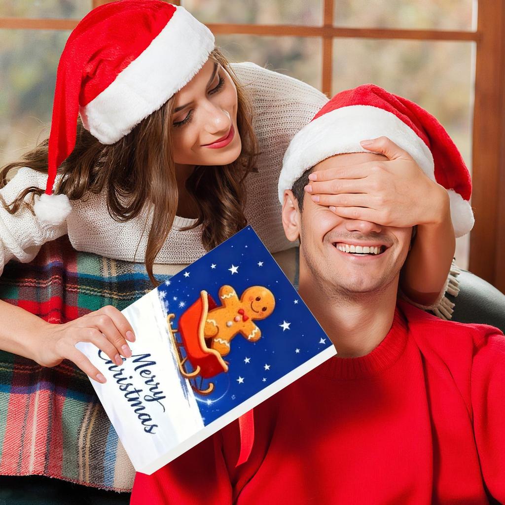 Gingerbread Man Advent Calendar, 2D Flat 24 Day Christmas Countdown Decor Ornaments, Holiday Home Decoration Car Ornaments