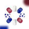 Square Press on Nail 4th of July Fake Nail Independence Day Glues on Nail Patriotic False Nail Full Cover Fake Nail