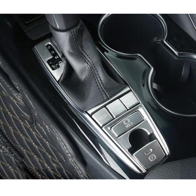 Car Stickers Gear Shift Box Switch Button Panel Cover For Toyota Camry XV70 2017 2018     Trim Interior Frame