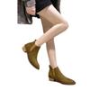Large Size Pointed Head Thick with Martin Boots Female 2025 New A Foot Stirrup Suede Low Heel Short Boots