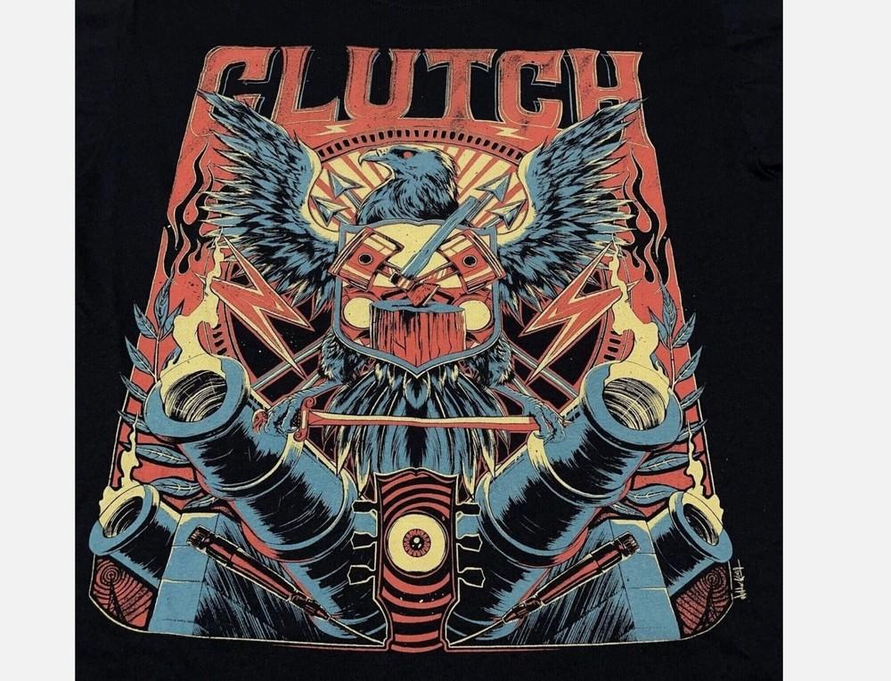 Clutch Black Rock Band Tour Eagle Guitar Unisex Cotton S-5XL T-shirt Unisex T-Shirt S