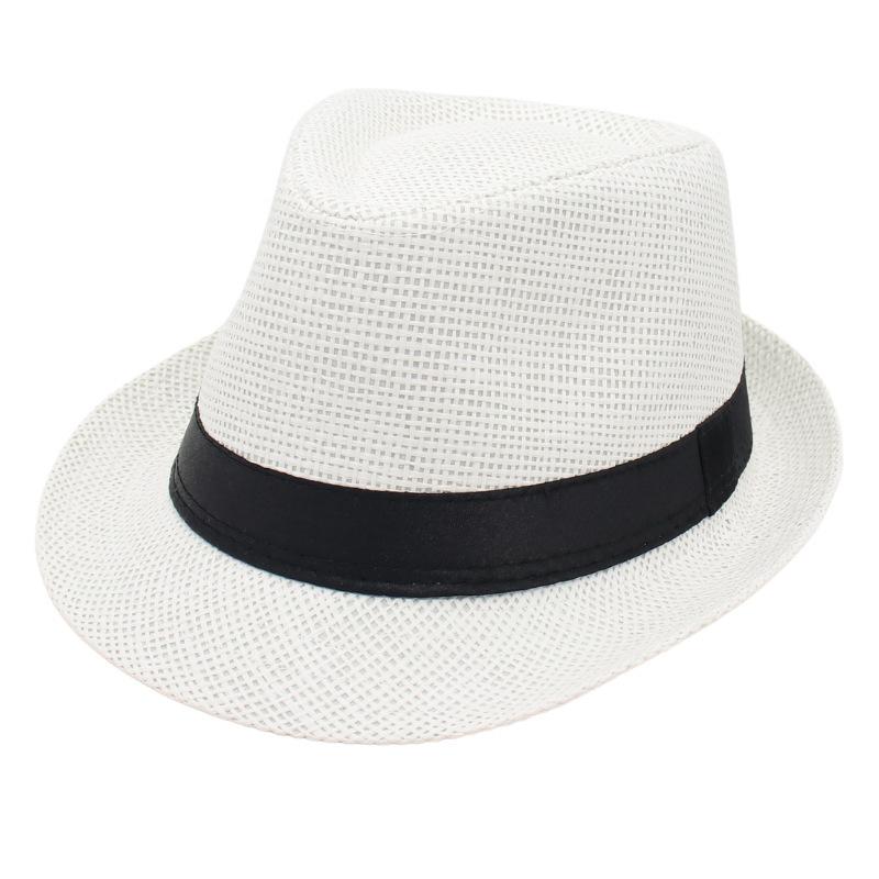 Gentleman'S Straw Hat Hawaiian Hat Short Brim Spring Summer Visor Churchill Jazz Hat Men'S And Women'S