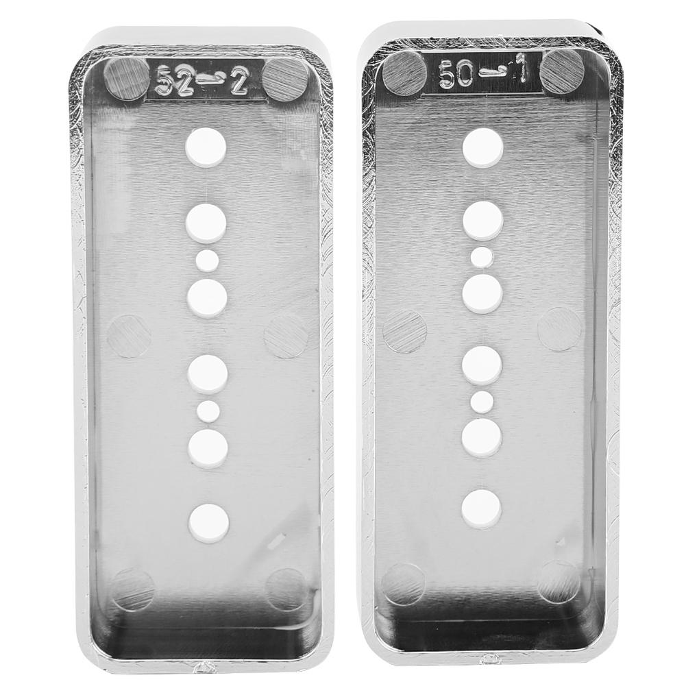 2Pcs Pickup Cover High Quality Silver Chrome Plating ABS Musical Instrument Accessories