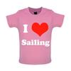 I Love Sailing - Kids T-Shirt Tees Top - Sailor Boat Sailing Hobby Lake