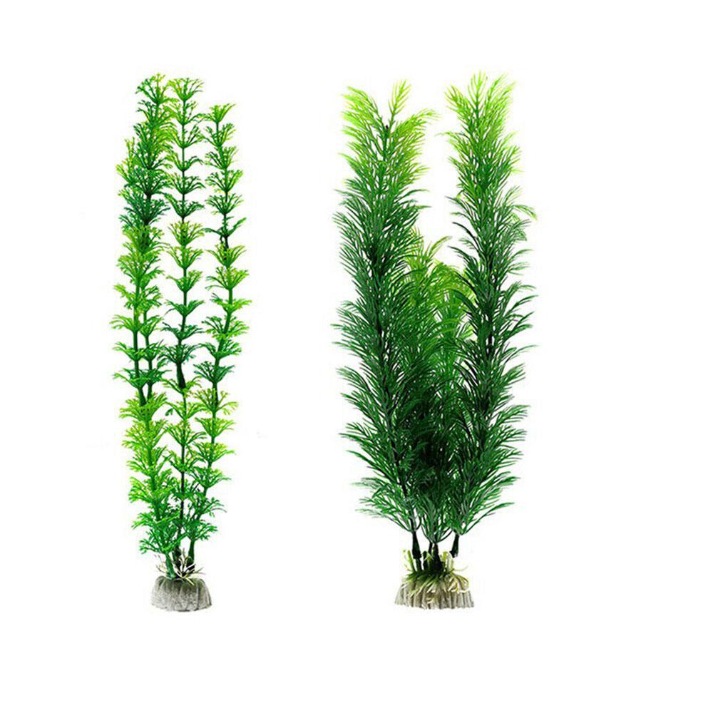 Artificial Large Aquarium Plant Set Aquatic Plants Plastic Fish Tank Decor 10pcs
