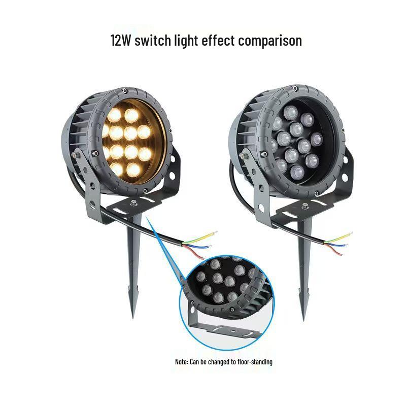 18W Waterproof LED Round Outdoor Floodlight for Landscaping