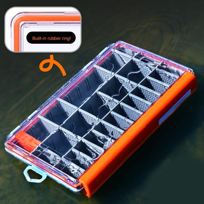 Portable Storage Trays Lure Organizers Fishing Tackle Box Lure Storage Box Clear Lid Tray Box Baits Separator