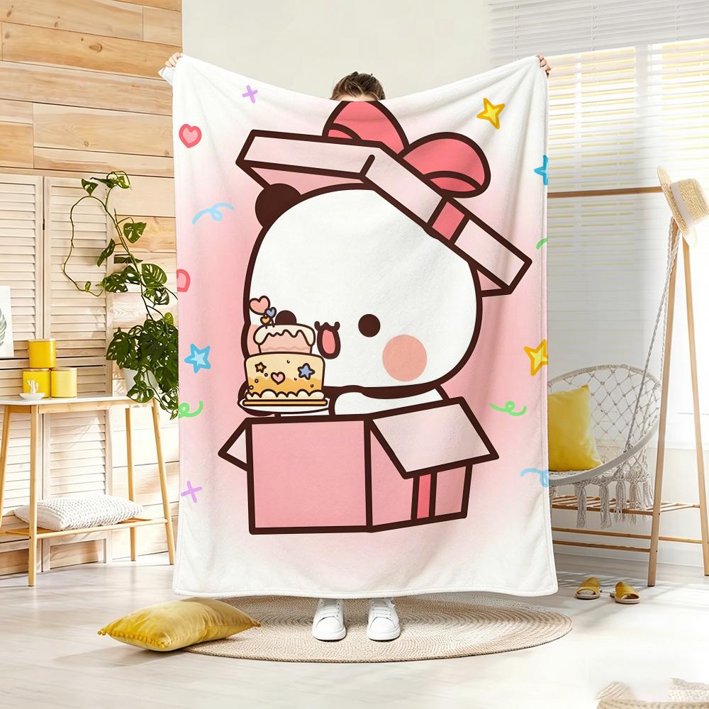 Kawaii Süß Cartoon B-Bubu D-Dudu Überwurf Leichtgewicht 240g Flanelldecke Weich Hautfreundlich für Sommerliche Kühlung