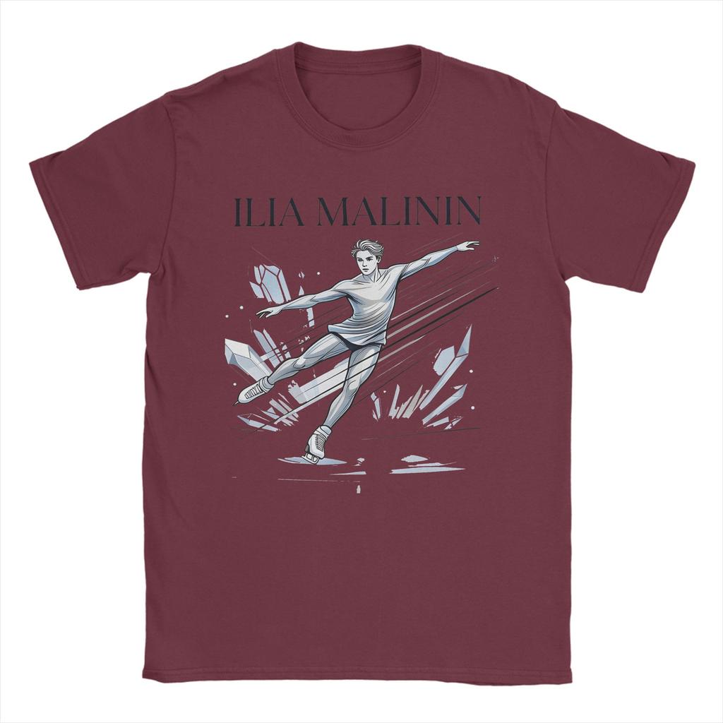 Mens TShirt Ilia Malinin Cartoon Style Creative Cotton Tees Short Sleeve  T Shirt Crew Neck Tops Plus Size