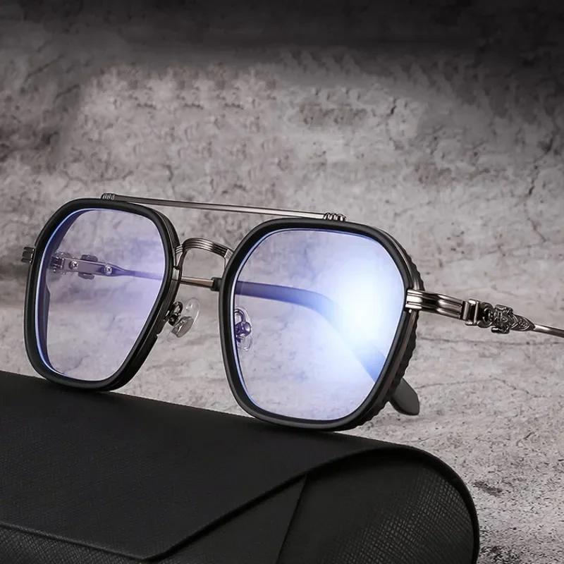 1pc Blue Light Blocking Glasses for Men Fashion Square Frame Anti Blue Light Clear Optical Eyewear Black Lentes