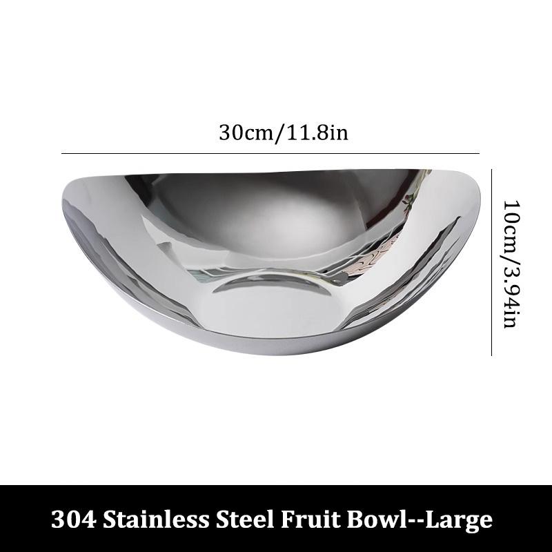 

Роскошная миска для фруктов из нержавеющей стали 304, большая тарелка для салата, поднос для фруктов, для хранения дома, гостиной, кухни, журнального столика