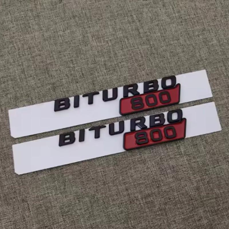 ABS BITURBO 700 800 900 Logo Side Fender Trunk Body Badge Emblem Decals Sticker For Benz Brabus G Class G700 G800 G900 W463 OJ1