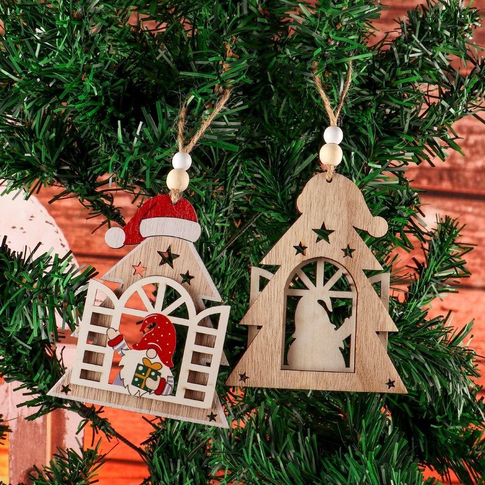 Santa House Faceless Man Pendant Pentagram Christmas Decorations  New Year